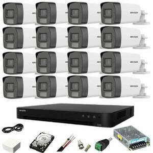 CCTV rendszer: 16 kamera: Hikvision: 5MP, Dual Light, IR, 40m, WL... kép
