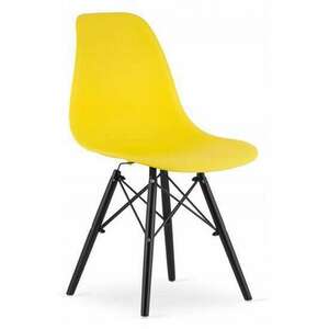 Skandináv stílusú szék, Artool, Osaka, PP, fa, sárga és fekete, 4... kép