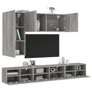 vidaXL szürke sonoma színű szerelt fa TV-szekrény 30, 5 x 30 x 90 cm kép