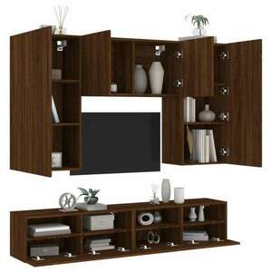 vidaXL 5 darab barna tölgyszínű szerelt fa TV-bútor kép