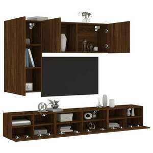 vidaXL 5 darab barna tölgyszínű szerelt fa fali TV-szekrény kép
