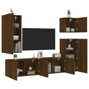 vidaXL 5 darab barna tölgyszínű szerelt fa TV-bútor kép