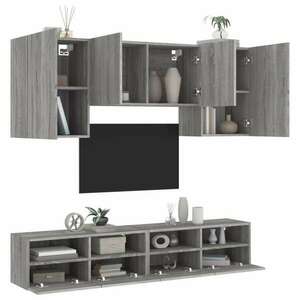 vidaXL 5 darab szürke sonoma színű szerelt fa fali TV-bútor kép