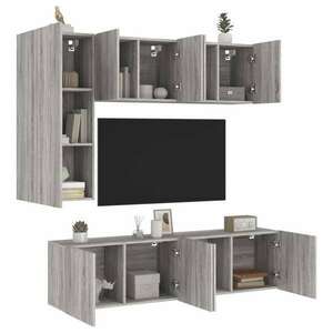 vidaXL 5 darab szürke sonoma színű szerelt fa fali TV-bútor kép
