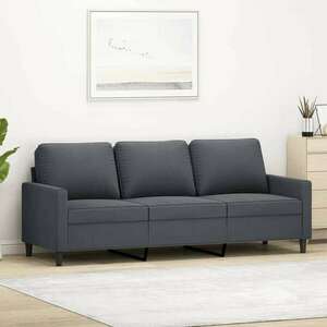 vidaXL 3 személyes sötétszürke bársony kanapé 180 cm kép