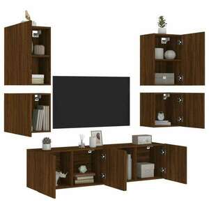 vidaXL 6 darab barna tölgyszínű szerelt fa TV-bútor kép