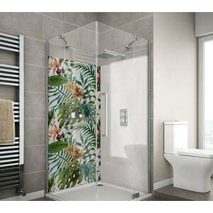 Wallplex fürdőszobai dekorpanel Trópusi pálmalevelek 90 cm x 200 cm kép