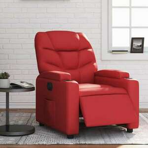 vidaXL piros műbőr elektromos dönthető fotel kép