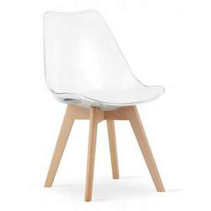 Konyha/nappali szék, Artool, Mark, PP, fa, átlátszó, 49x42x82.5 cm kép