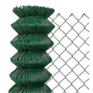 Kerítés, PVC, zöld, 60 mm, 2 mm, magasság 1, 6 m kép