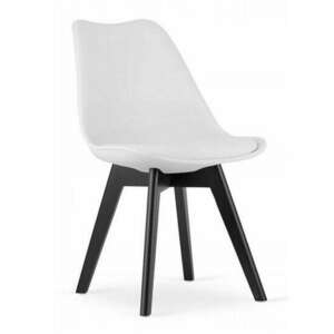 Konyha/nappali szék, Artool, Mark, PP, fa, fekete-fehér, 49x55.5x... kép