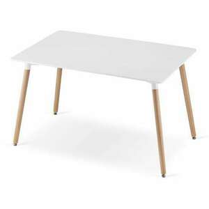 Skandináv stílusú asztal, Artool, téglalap alakú, MDF és fa, fehé... kép