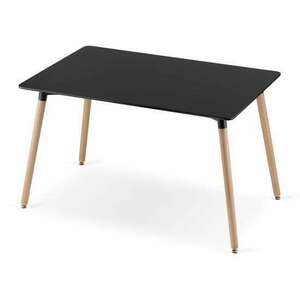 Skandináv stílusú asztal, Artool, téglalap alakú, MDF és fa, feke... kép