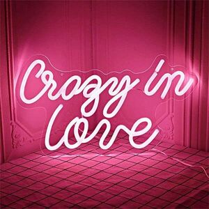 Wanxing "Crazy In Love" feliratú LED neonlámpa kép