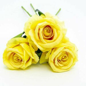 Bársony tapintású sárga rózsa 50 cm kép