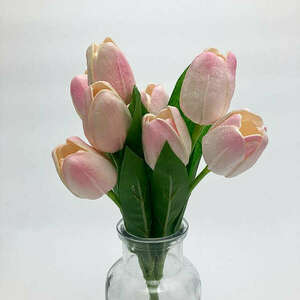 5 szálas rózsaszín tulipán csokor kép
