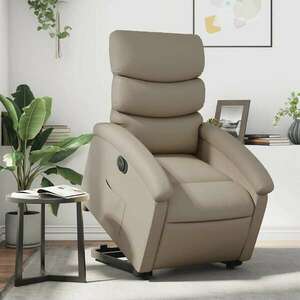 vidaXL elektromos kávészínű műbőr felállást segítő dönthető fotel kép