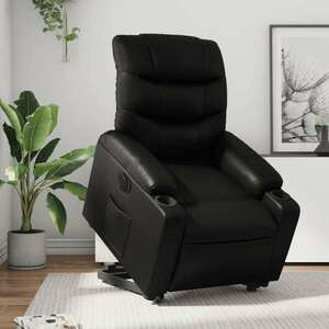 vidaXL elektromos fekete műbőr felállást segítő dönthető fotel kép