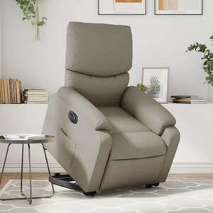 vidaXL elektromos kávészínű műbőr felállást segítő dönthető fotel kép