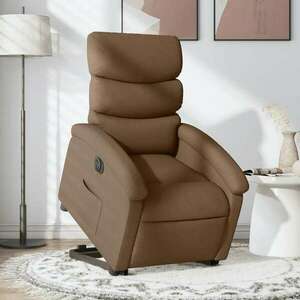 vidaXL elektromos felállást segítő barna szövet dönthető fotel kép