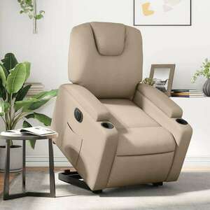 vidaXL elektromos cappuccino műbőr felállást segítő dönthető fotel kép