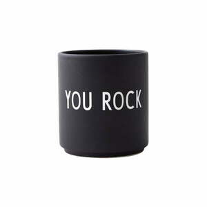 Fekete porcelán bögre 300 ml You Rock – Design Letters kép