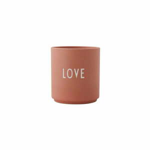 Rózsaszín-bézs porcelán bögre 300 ml Love – Design Letters kép