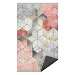 Rózsaszín-szürke mosható szőnyeg 160x230 cm – Mila Home kép