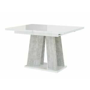 Asztal Goodyear 107 (Fényes fehér + Beton) kép