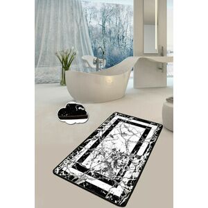 Marmor (70 x 120) Fürdőszoba szőnyeg Fekete-fehér kép
