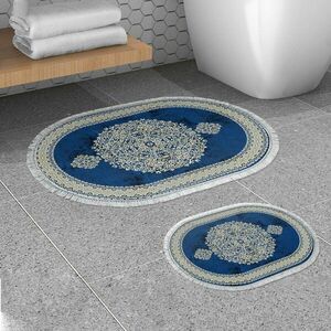 410602 - O Fürdőszoba szőnyeg szett (2 darab) Kék kép