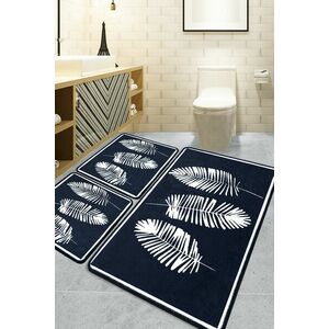 Hoja Fürdőszoba szőnyeg szett (3 darab) Fekete kép