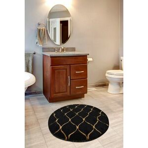 Infinity Akril fürdőszoba szőnyeg Fekete arany kép