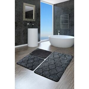 İnfinitiy Akril fürdőszoba szőnyeg szett (3 darab) Antracit kép