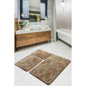 Infinity Akril fürdőszoba szőnyeg szett (3 darab) Karamella kép