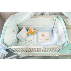 Baby Boy (75 x 115) Baba ágyneműhuzat szett Kék fehér narancs kép