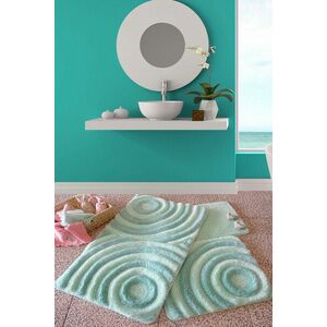 Wave Fürdőszoba szőnyeg szett (3 darab) Menta kép