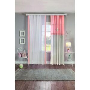 Baby Girl Curtain (150 x 260) Függöny Világos rózsaszín fehér kép