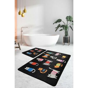 Black Cats Fürdőszoba szőnyeg szett (2 darab) Multicolor kép