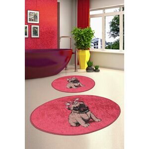 Pink Pug Fürdőszoba szőnyeg szett (2 darab) Multicolor kép