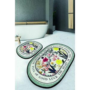 Wholove Fürdőszoba szőnyeg szett (2 darab) Multicolor kép