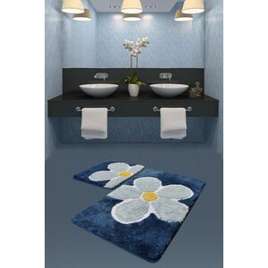 Flower Akril fürdőszoba szőnyeg szett (2 darab) Multicolor kép