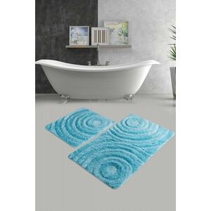 Wavee Akril fürdőszoba szőnyeg szett (2 darab) Türkiz kép