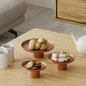 Nısıros-A - Copper 3 darabos Asztali tároló polc Réz kép