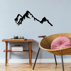 Mountain Fali fém dekoráció 70x30 Fekete kép