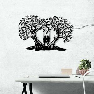 Love Fali fém dekoráció 65x43 Fekete kép