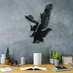 Eagle Fali fém dekoráció 52x40 Fekete kép
