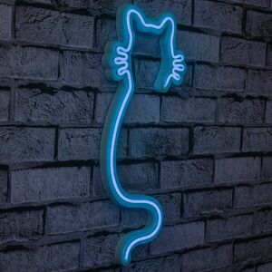 Cat - Blue Dekoratív műanyag LED világítás 22x2x48 Kék kép