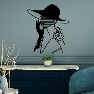Striped Woman Fali fém dekoráció 60x69 Fekete kép