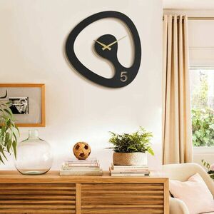 Amorph Metal Wall Clock - APS104 Dekoratív fém falióra 44x45 Fekete-Arany kép